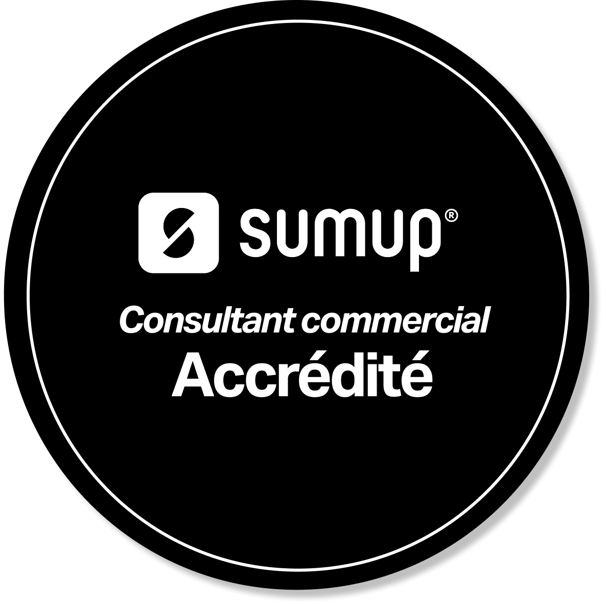 Badge officiel Consultant commercial Accrédité SumUp